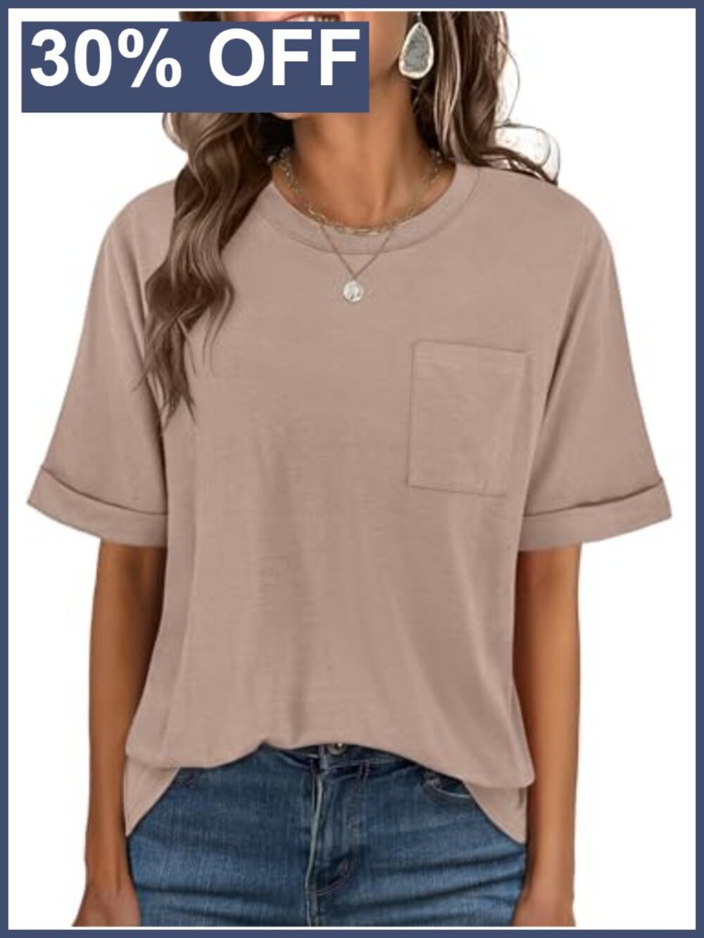 Oversized Short Sleeve Crew Neck T-Shirt Soft Summer Tee
